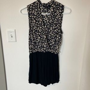 Animal print romper